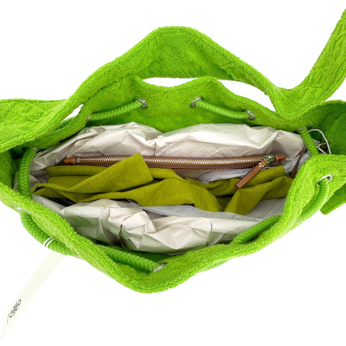 TORY BURCH T Monogram Oversized Bucket Bag in Monster