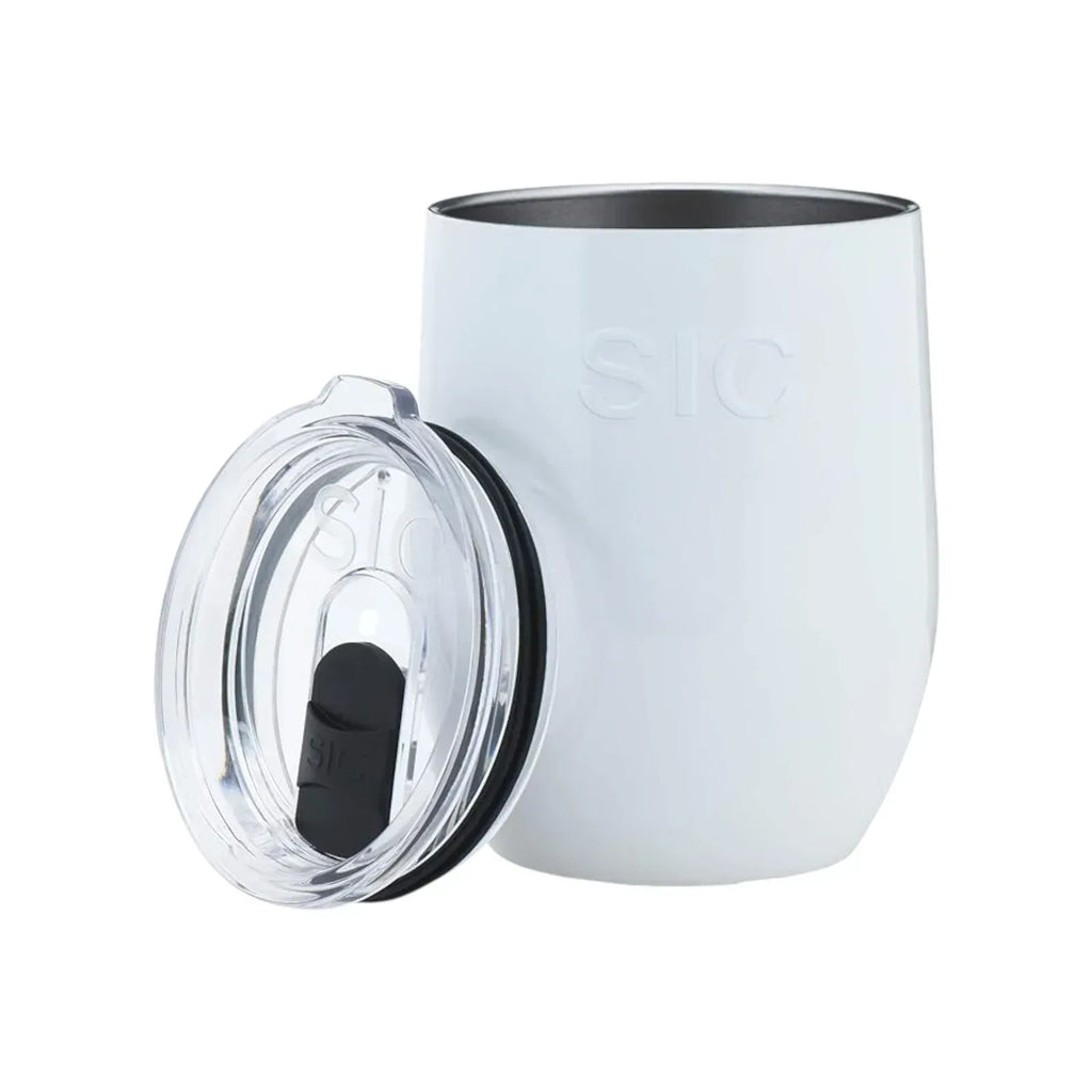 SIC Seriously Ice Cold Stemless 16 oz. Wine Tumbler in Gloss Ice White - flyKAMP