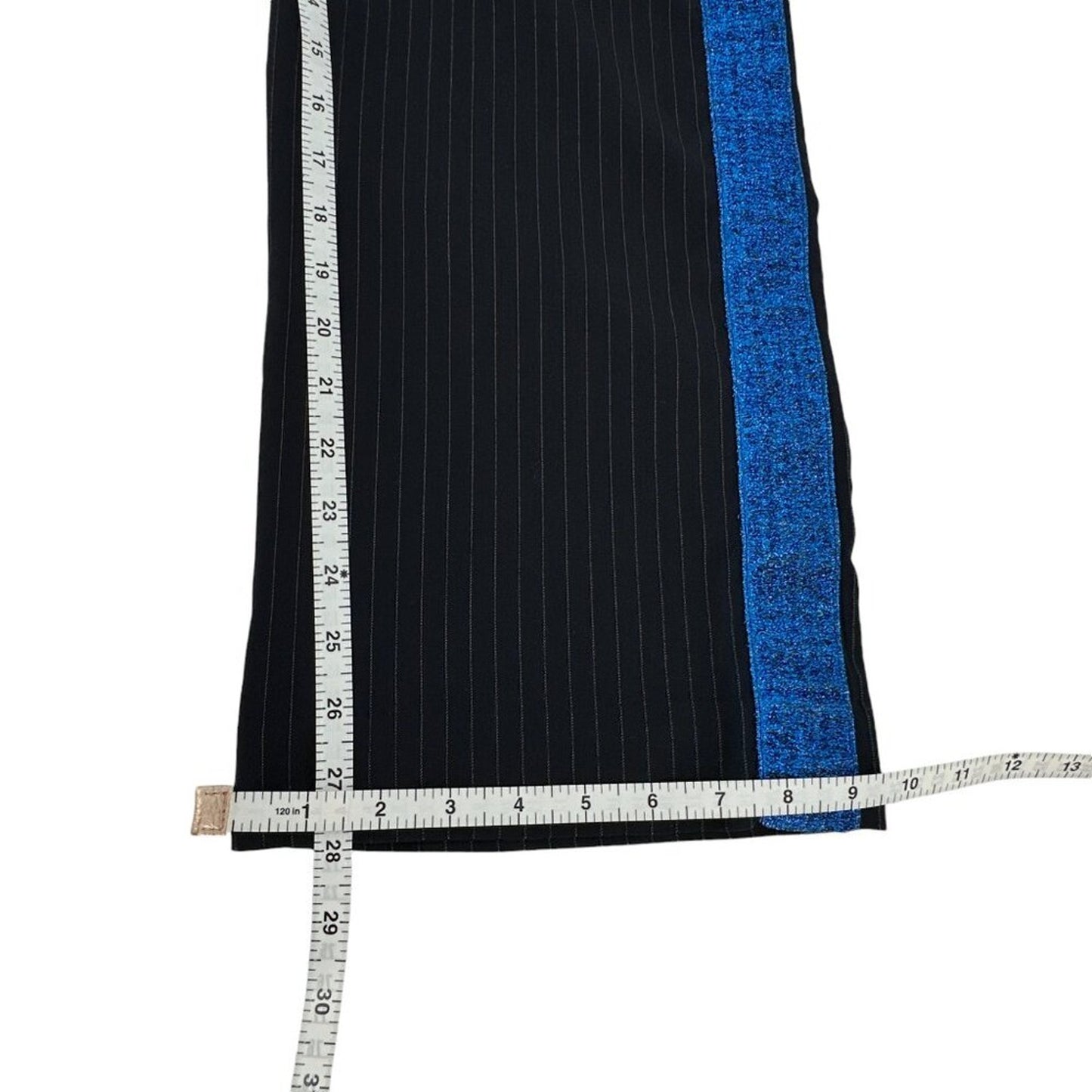 MIRA MIKATI Glitter Pinstripe Wide Leg Trousers 2