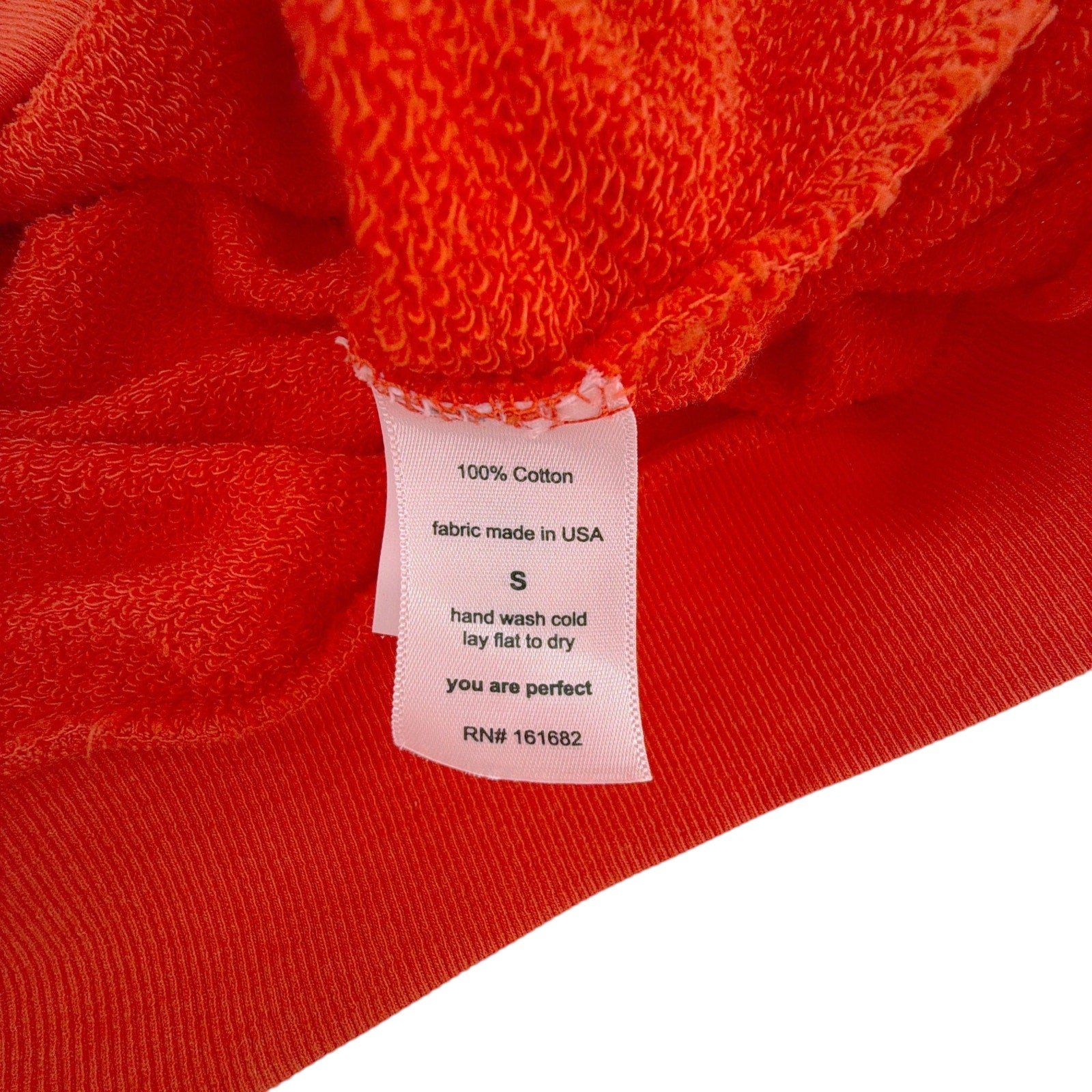 PERFECTWHITETEE Alexi French Terry Sweatshirt in Tomato S perfectwhitetee