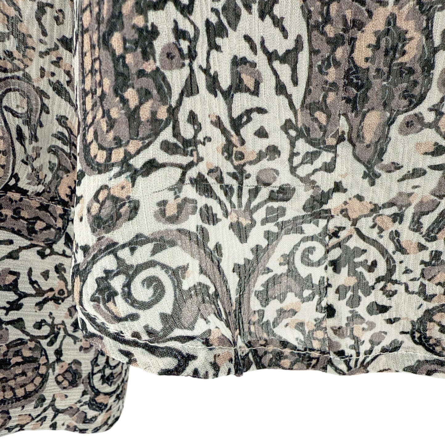 PAIGE Cleobelle Printed Femme Blouse in White/Rabbit/Rose-Santina Pais XS