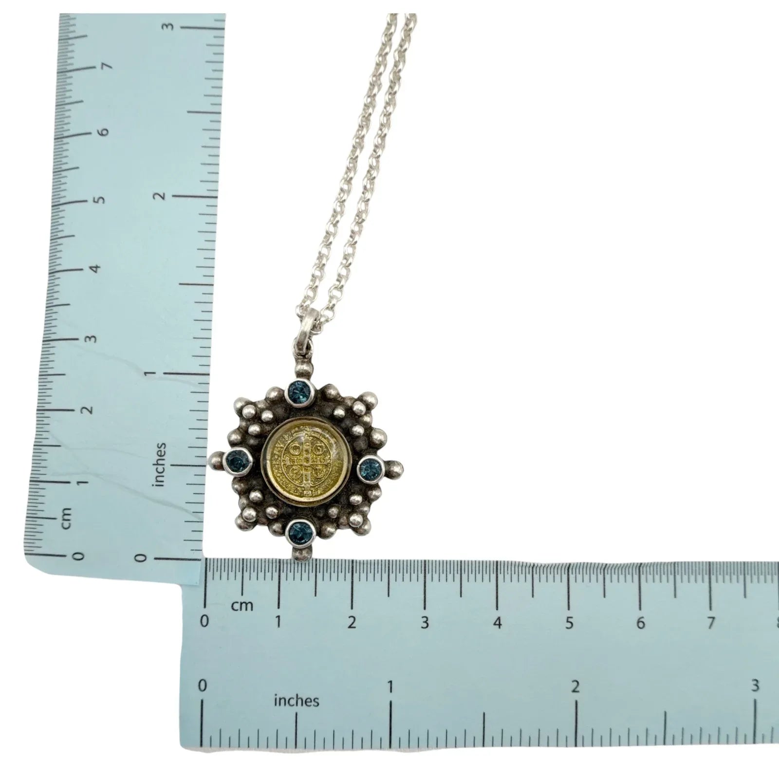 VIRGINS SAINTS & ANGELS VSA Petite Cloister San Benito Charm SS Necklace Silver - flyKAMP