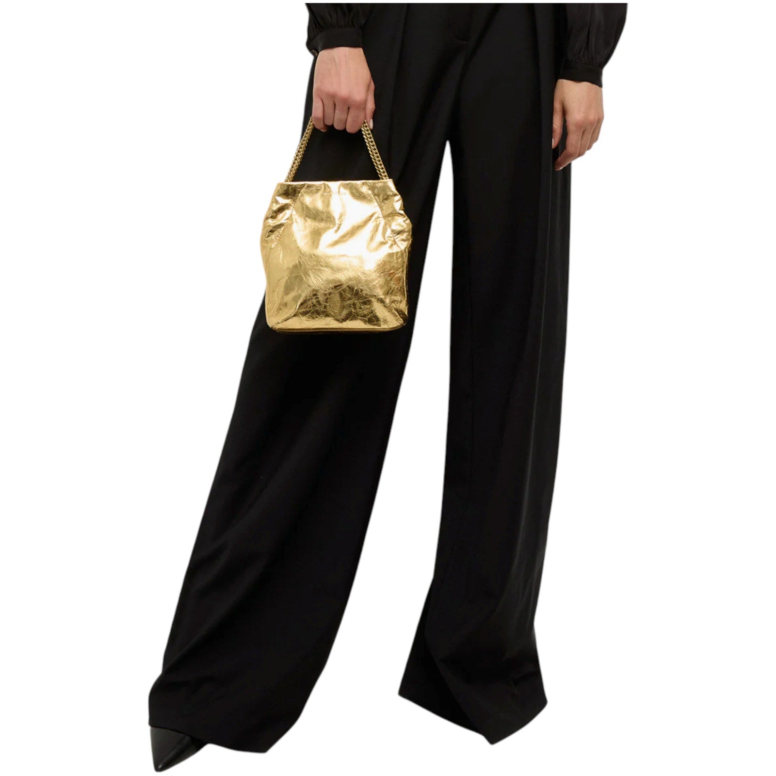 VERONICA BEARD Small Slouch Leather Shoulder Bag in Gold Veronica Beard
