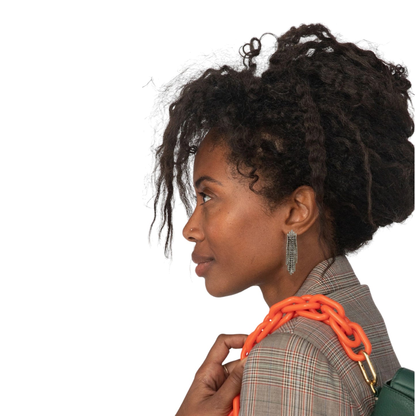 CLARE V. Layered Cupchain Statement Earrings