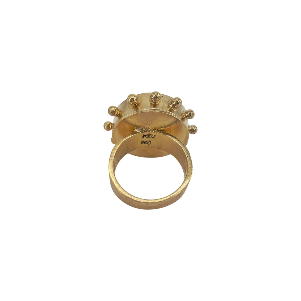 VIRGINS SAINTS & ANGELS VSA Heavenly "M" Ring in Gold 7 Virgins Saints & Angels