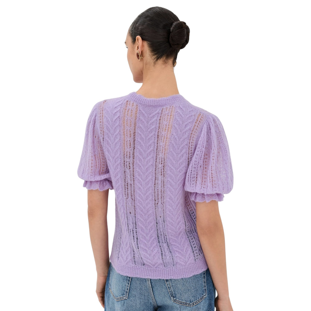 ULLA JOHNSON Mavis Alpaca Top in Lavender S Ulla Johnson