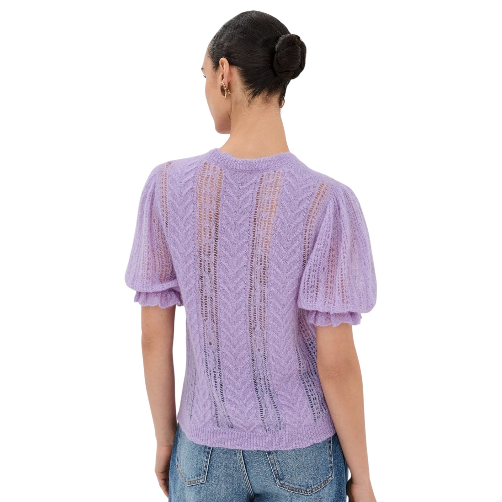 ULLA JOHNSON Mavis Alpaca Top in Lavender S Ulla Johnson