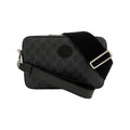 GUCCI GG Supreme Monogram Interlocking G Wrist & Shoulder Bag in Black Gucci