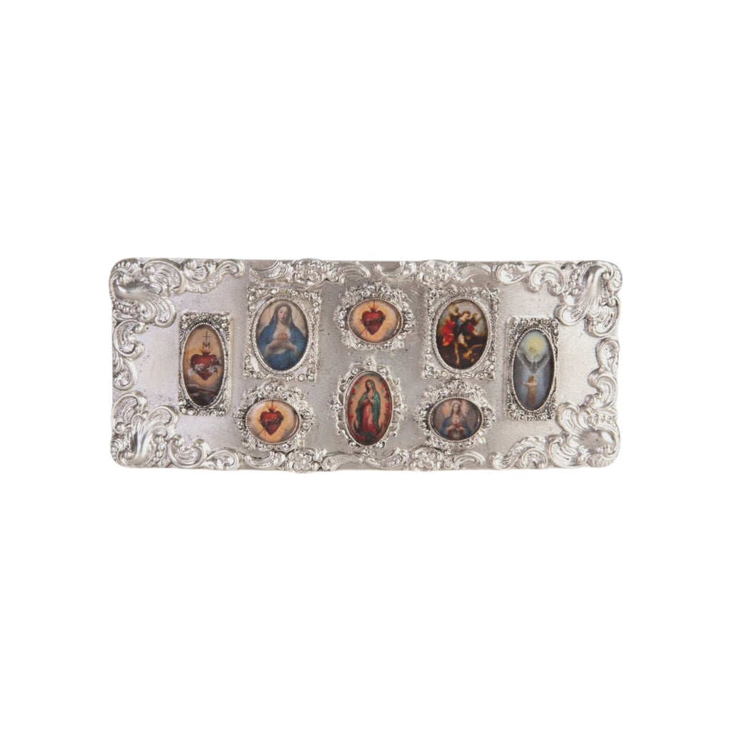 VIRGINS SAINTS & ANGELS VSA Retablo Framed Buckle in Silver Virgins Saints & Angels