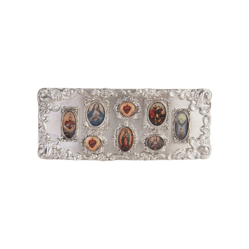 VIRGINS SAINTS & ANGELS VSA Retablo Framed Buckle in Silver Virgins Saints & Angels
