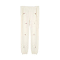 THE GREAT. The Stadium Sweatpant. Washed White with Embroidered Roses 0|XS The Great.