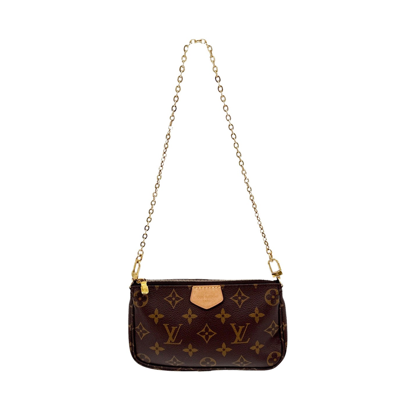 LOUIS VUITTON Multi Pochette Accessoires Small Pouch with Chain Strap Only