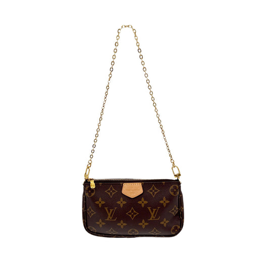LOUIS VUITTON Multi Pochette Accessoires Small Pouch with Chain Strap Only