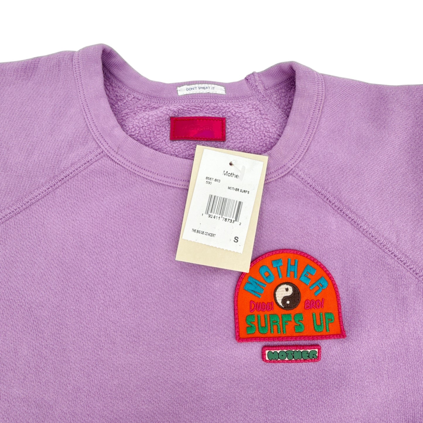 MOTHER The Biggie Concert Sweatshirt in Mother Surf S