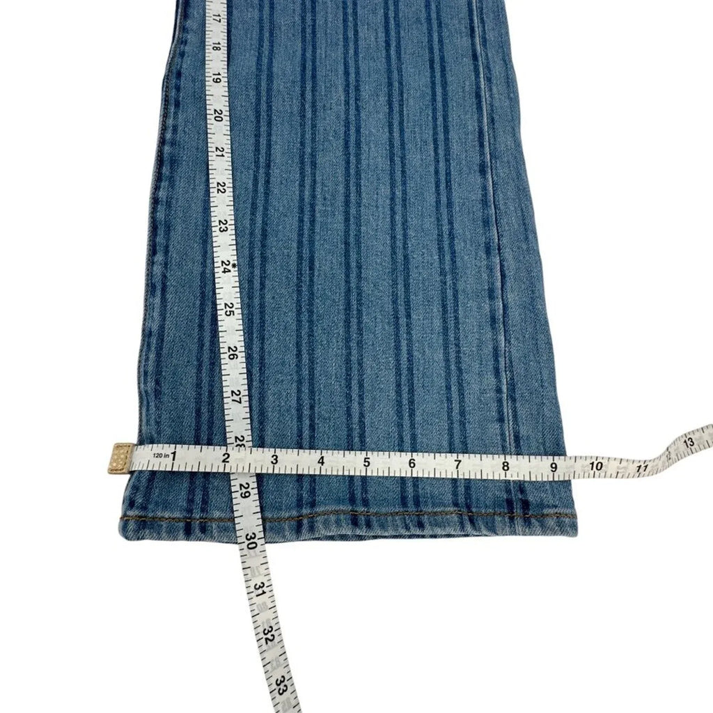 VERONICA BEARD Crosbie Striped Loafer Length Wide Leg Jean 26 - flyKAMP