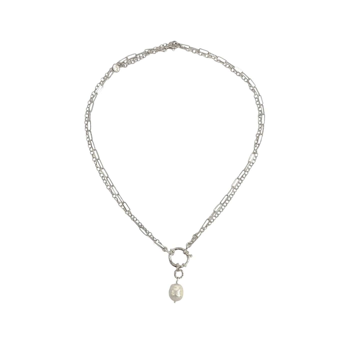 SILPADA Pretty Changes Sterling Silver Freshwater Pearl Pendant Necklace