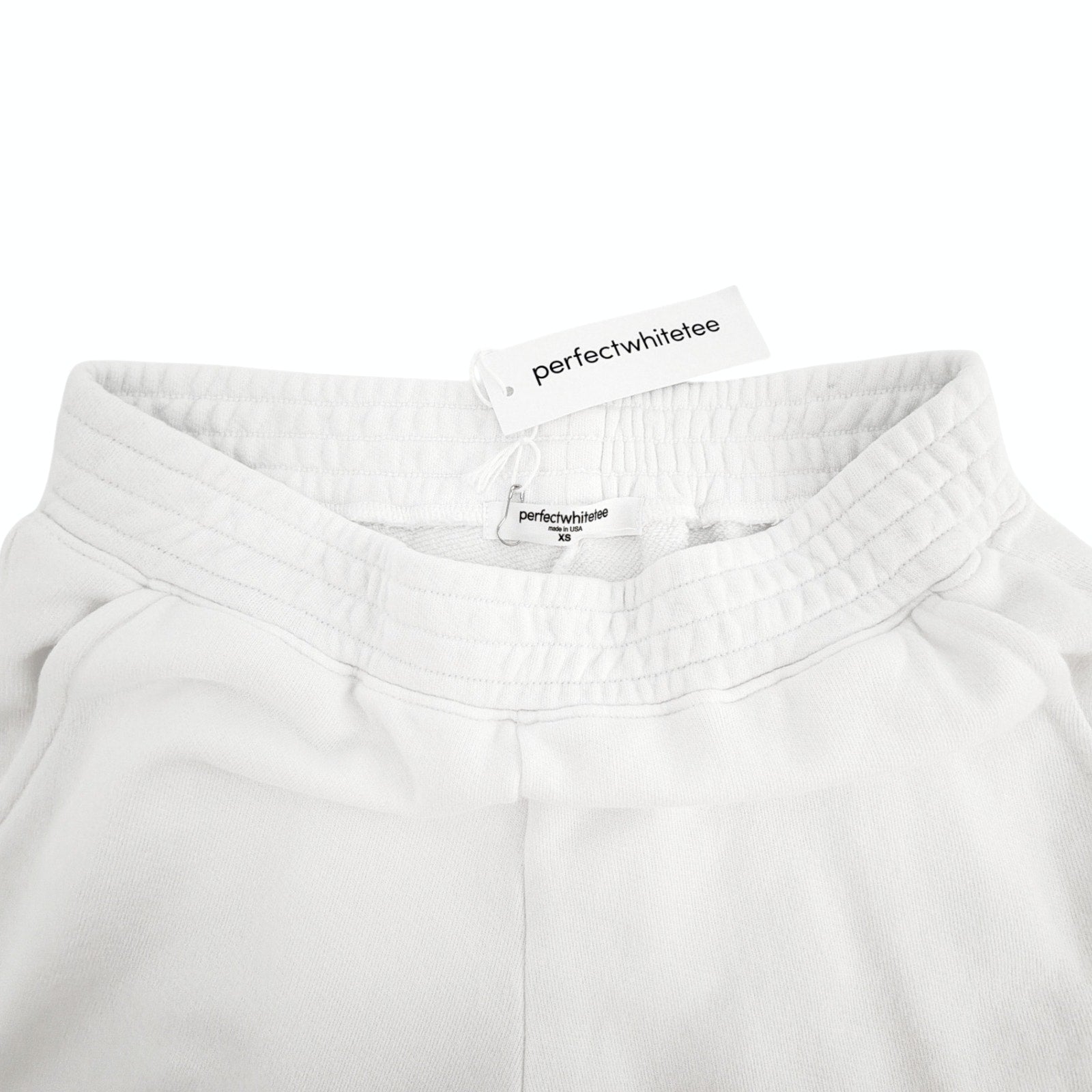 PERFECTWHITETEE Bari French Terry Sweat Short in White XS perfectwhitetee
