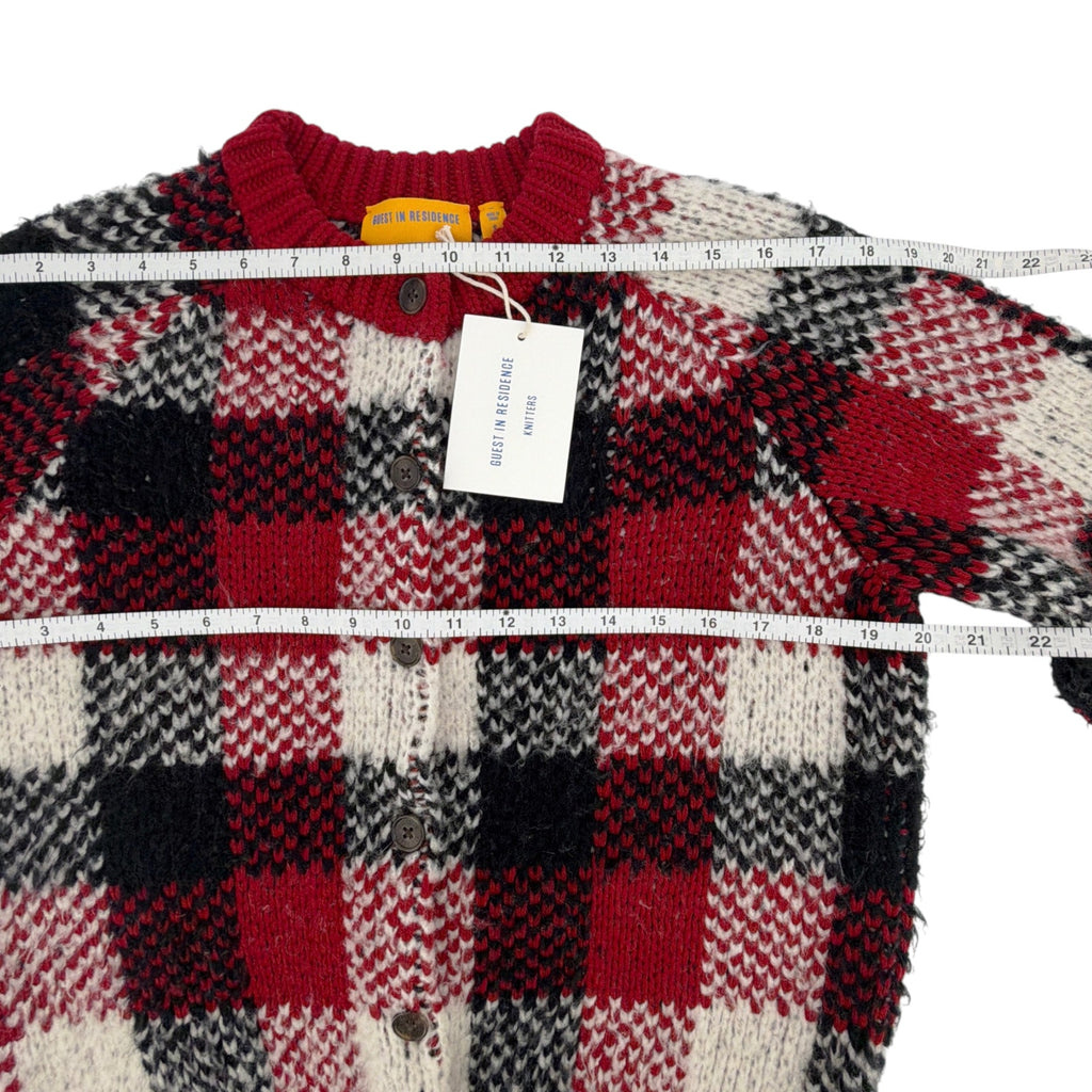 GUEST in RESIDENCE Buffalo Plaid Cardigan in Ruby Combo S Guest in Residence