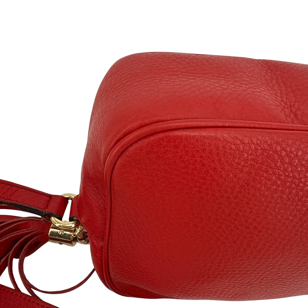 GUCCI Soho Disco Leather Bag in Red - flyKAMP