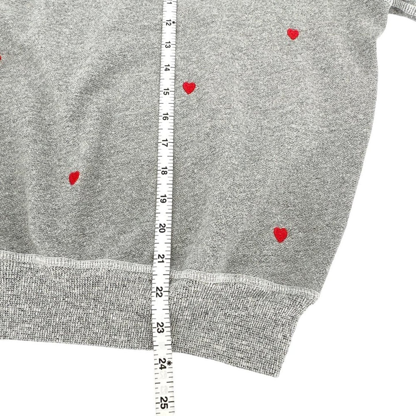 The GREAT. The College Sweatshirt with Heart Embroidery XS