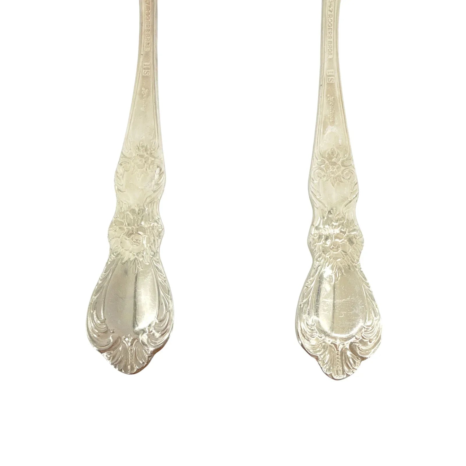 1847 ROGERS BROS Heritage Silver Plate Serving Set Casserole Spoon & Meat Fork - flyKAMP