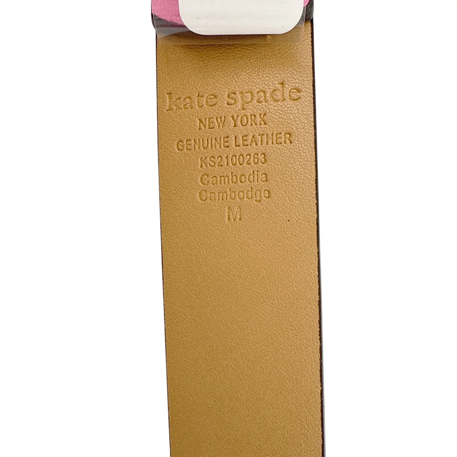 KATE SPADE New York Spade Belt in Rhododendron Grove / Pale Gold M - flyKAMP