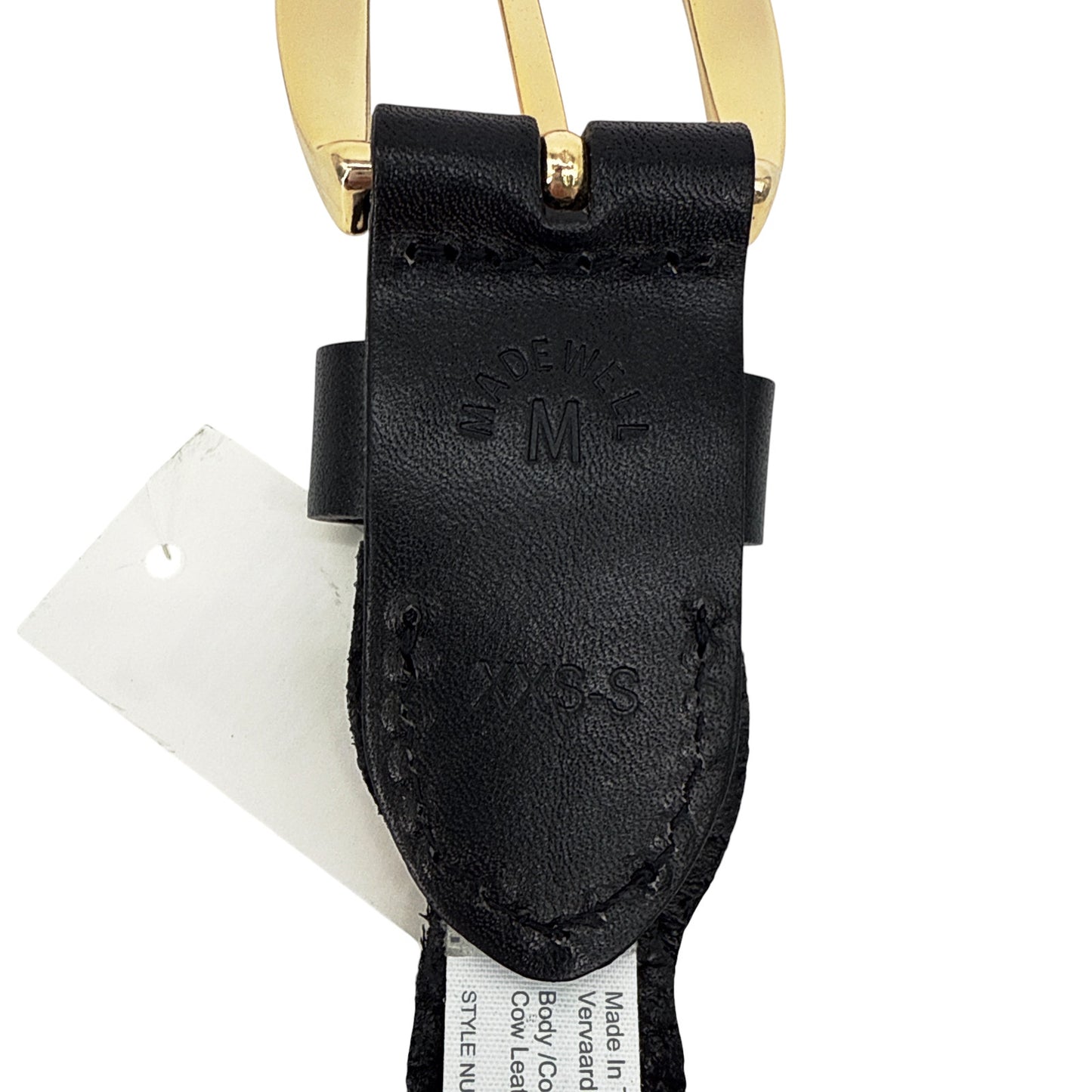 MADEWELL Braided Belt in True Black XXS-S