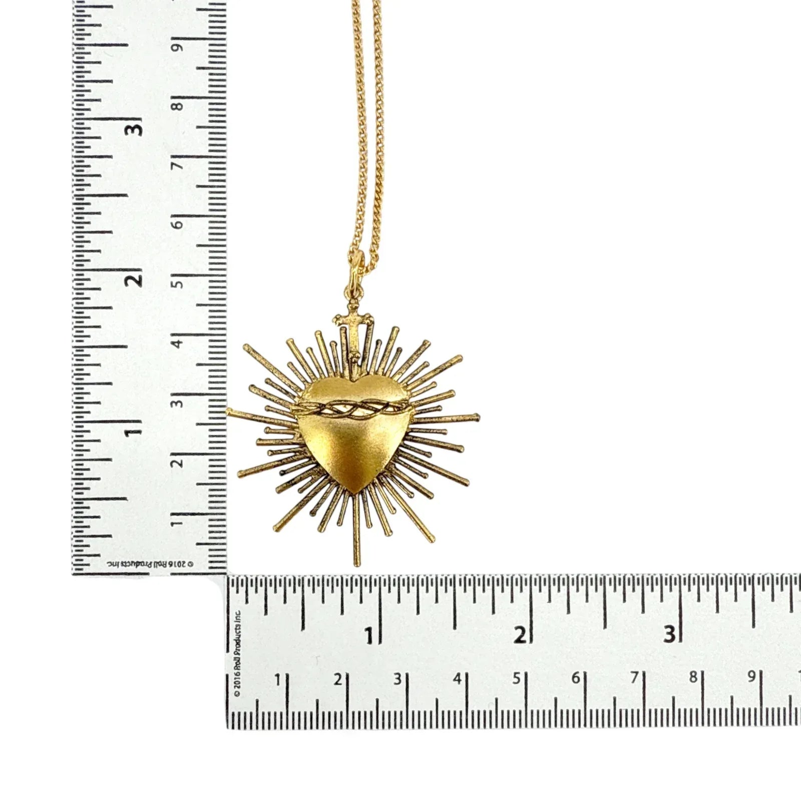 VIRGINS SAINTS & ANGELS VSA Sacred Flame Charm Necklace in Gold 20" - flyKAMP