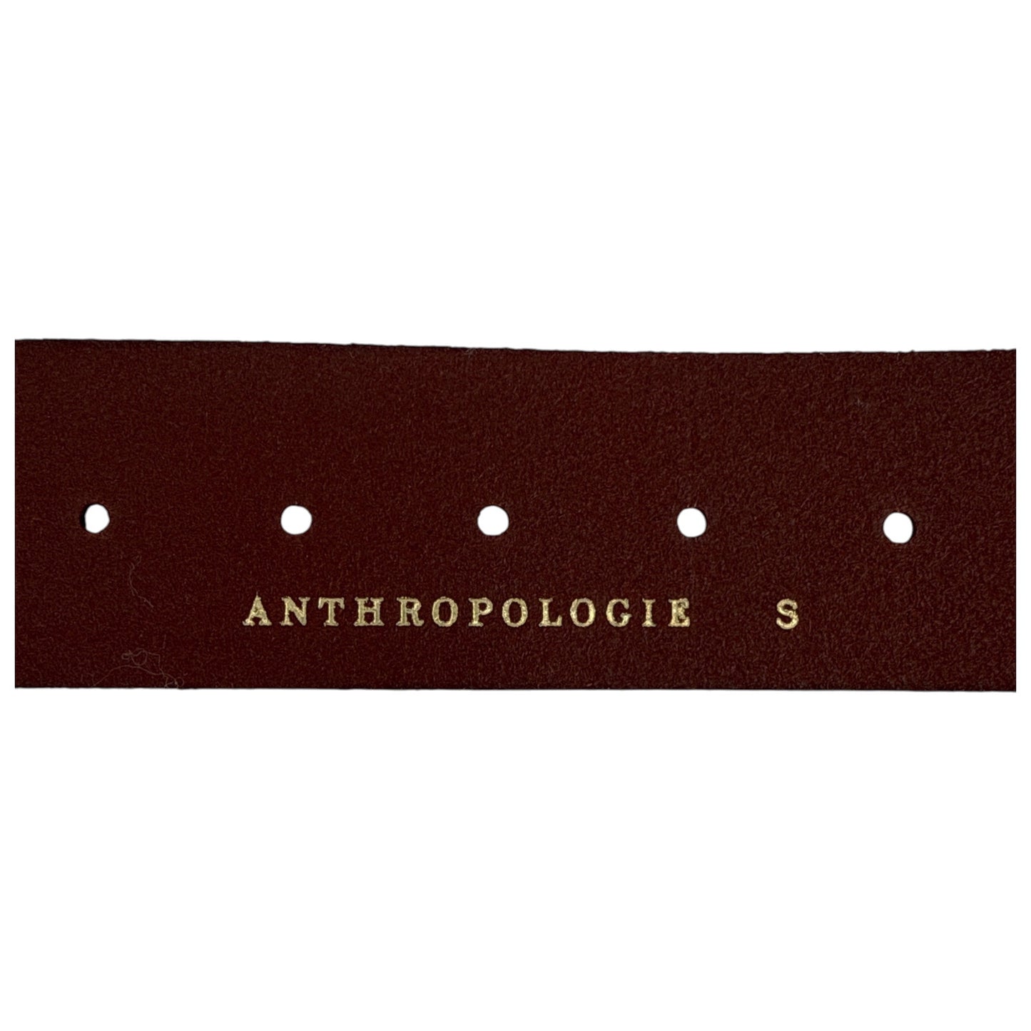 ANTHROPOLOGIE Adjustable Square Buckle Belt in Brown S