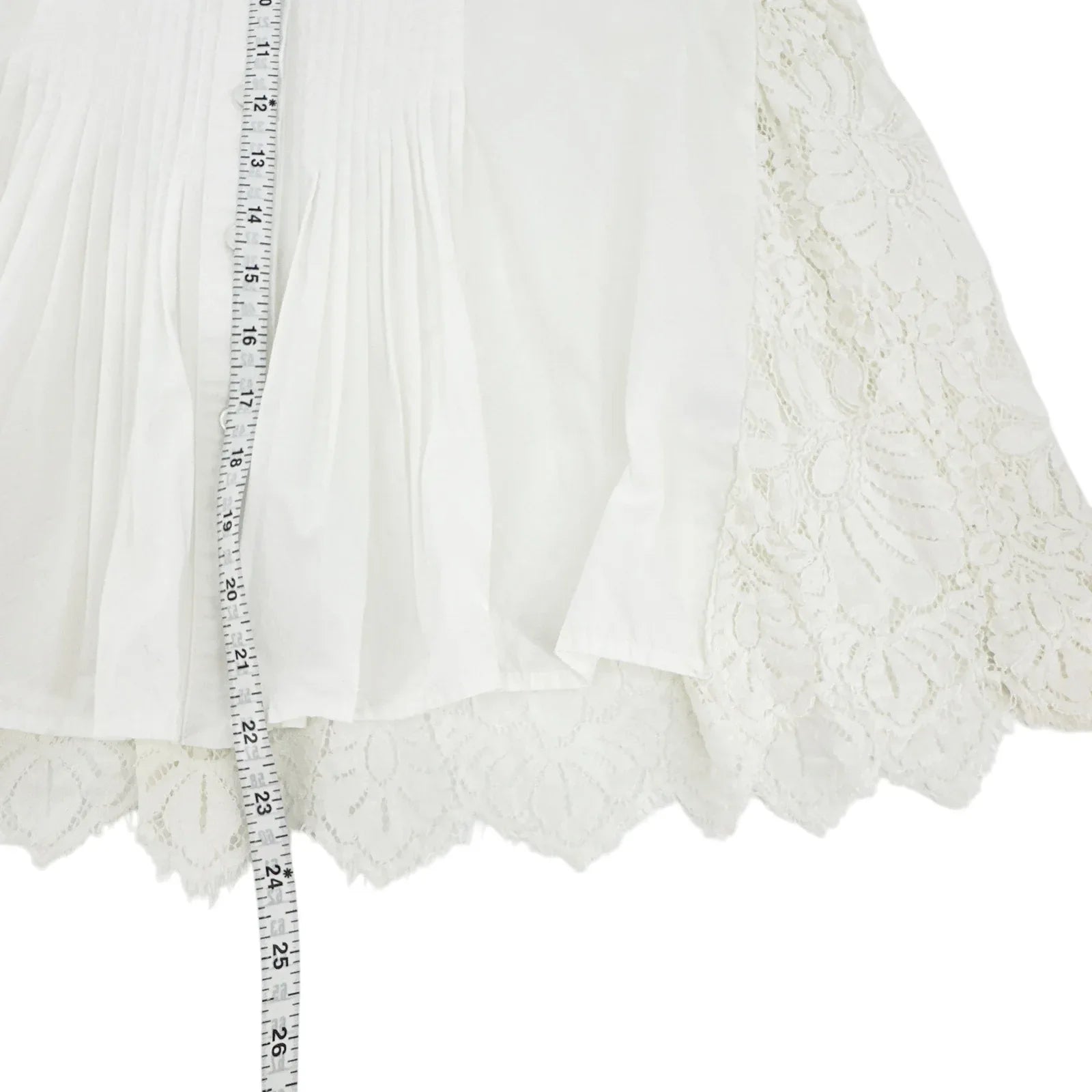 SEA New York Lace Back Button Down Blouse in Milky White 8|M - flyKAMP