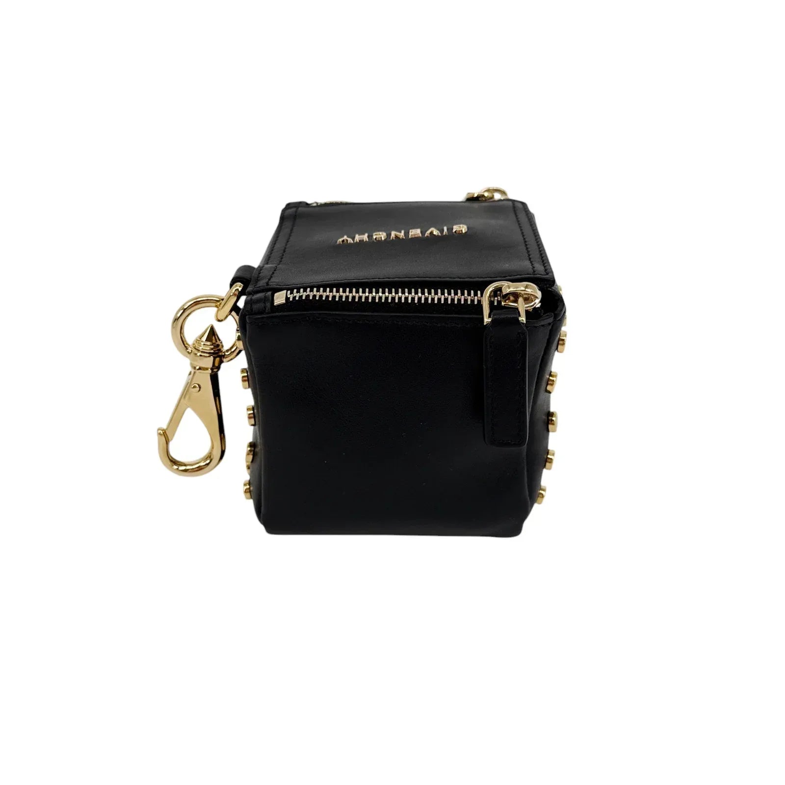 GIVENCHY Pandora Cube Pouch Charm Leather Bag in Black - flyKAMP