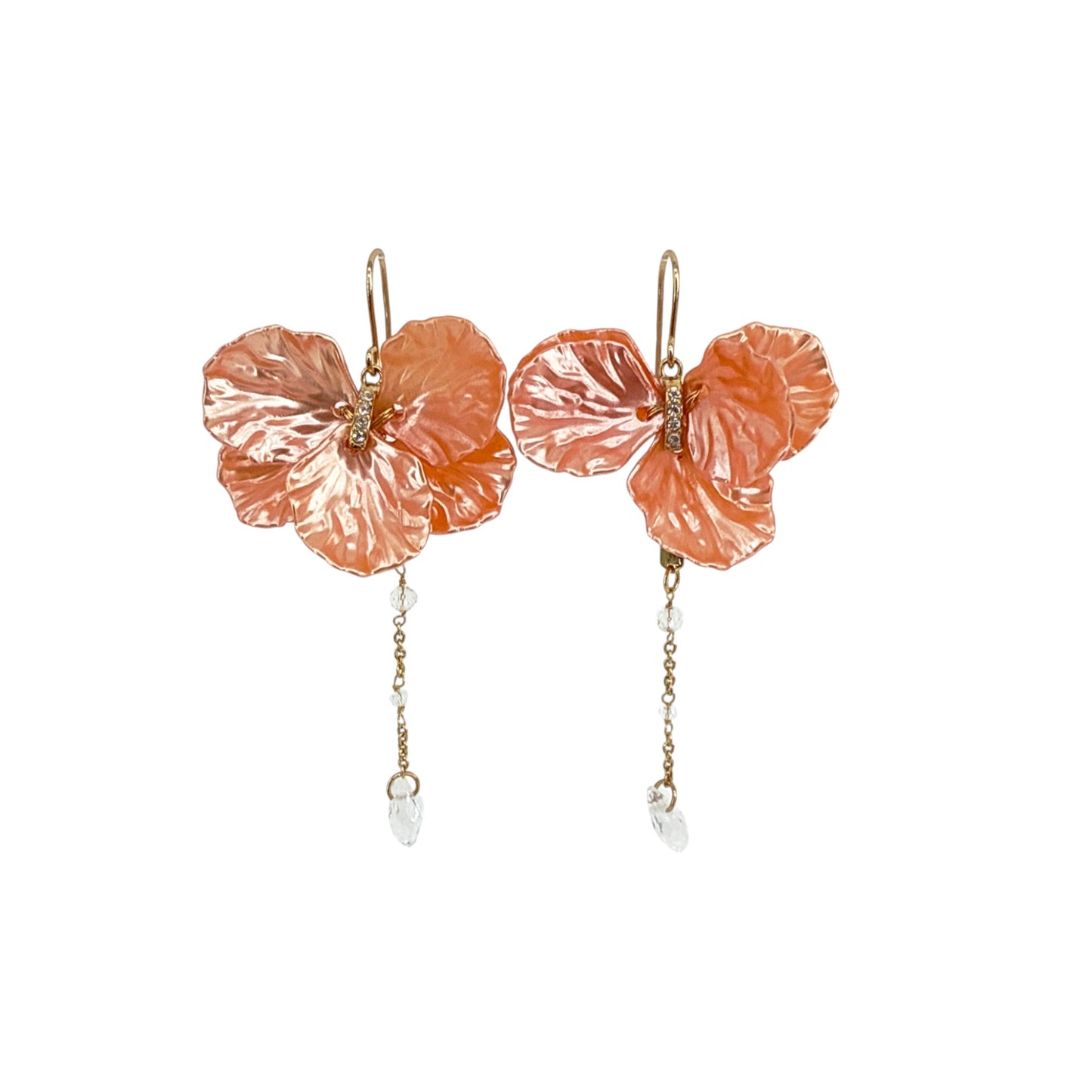 ALEX+ANI New York Botanical Garden Peony Petal Statement Earrings