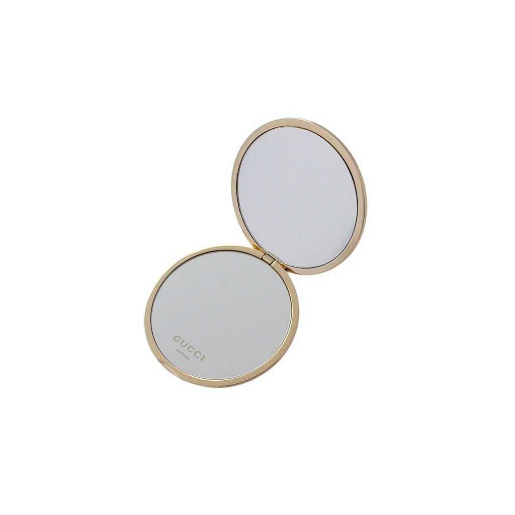 GUCCI Parfums GG Embossed Compact Double-Sided Mirror in Gold Gucci