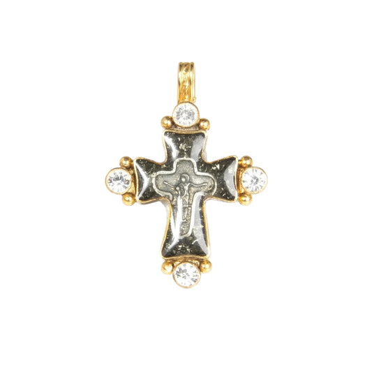 VIRGINS SAINTS & ANGELS VSA Maria Cross Medallion in Gold
