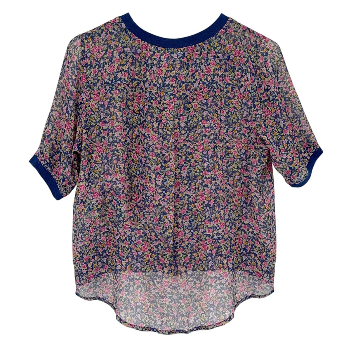 ANTHROPOLOGIE One Fine Day Floral Silk Blouse XS - flyKAMP