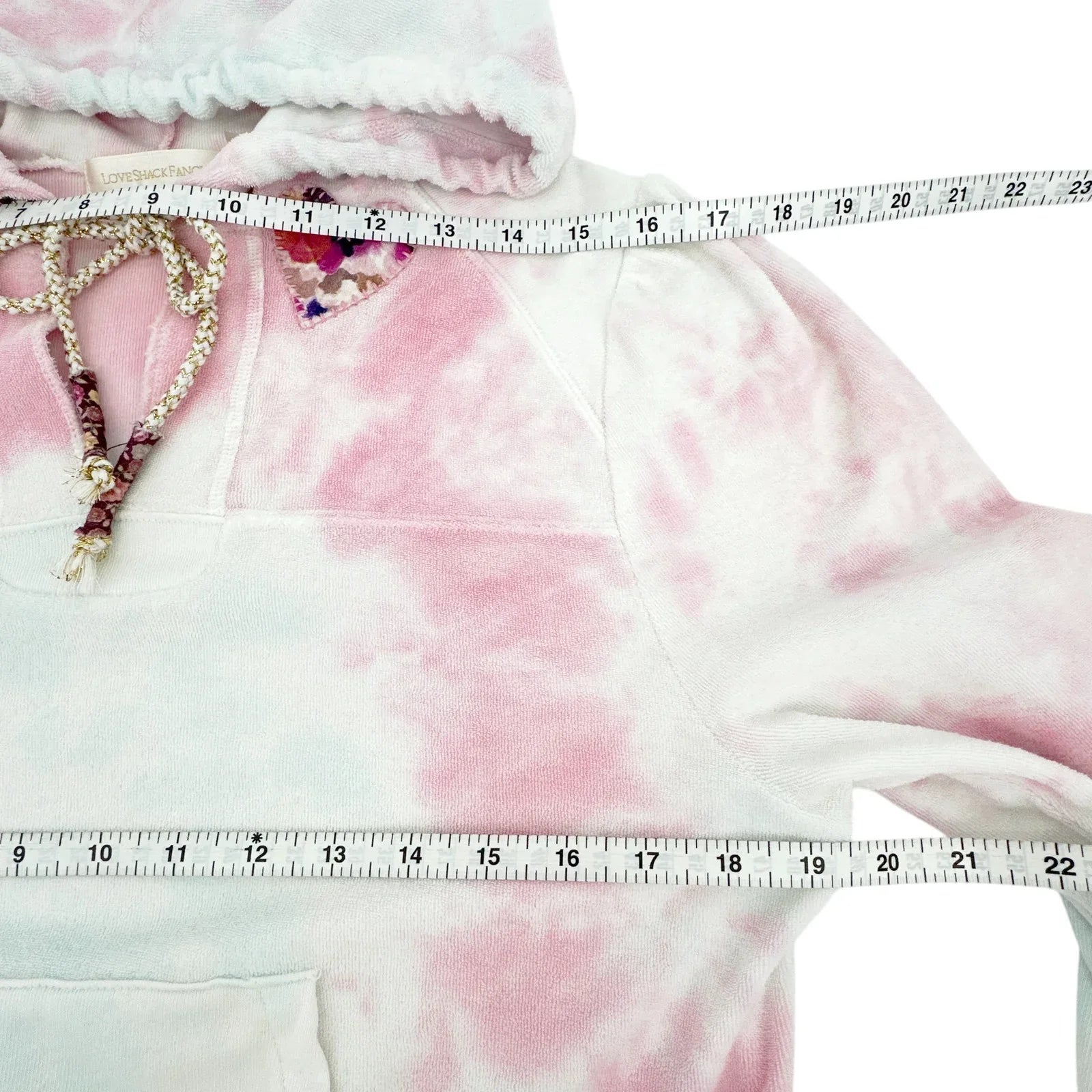 LOVESHACKFANCY Kirby Tie Dyed Terry Hoodie In Cherry Fizz S - flyKAMP