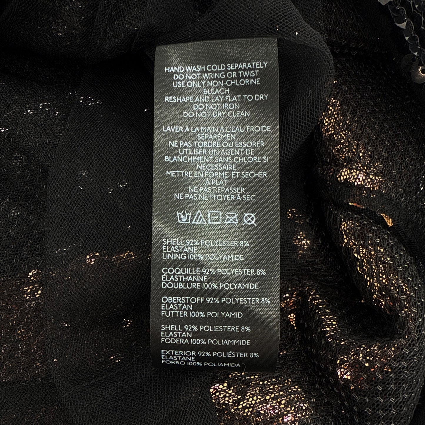 ANTHROPOLOGIE Maeve Short-Sleeve Sequin Striped Top Black S