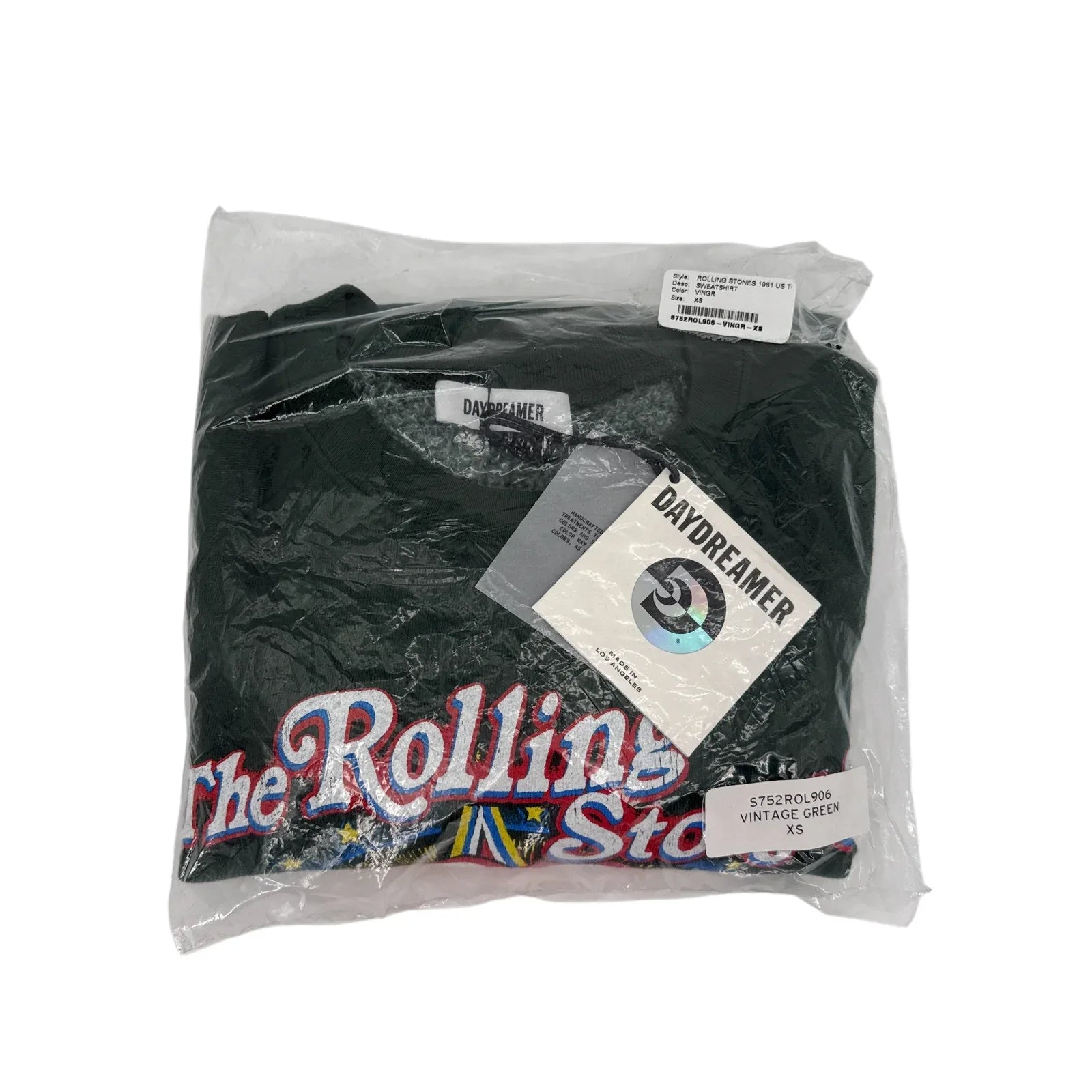 DAYDREAMER Rolling Stones 1981 US Tour Vintage Sweatshirt in Vintage Green XS - flyKAMP