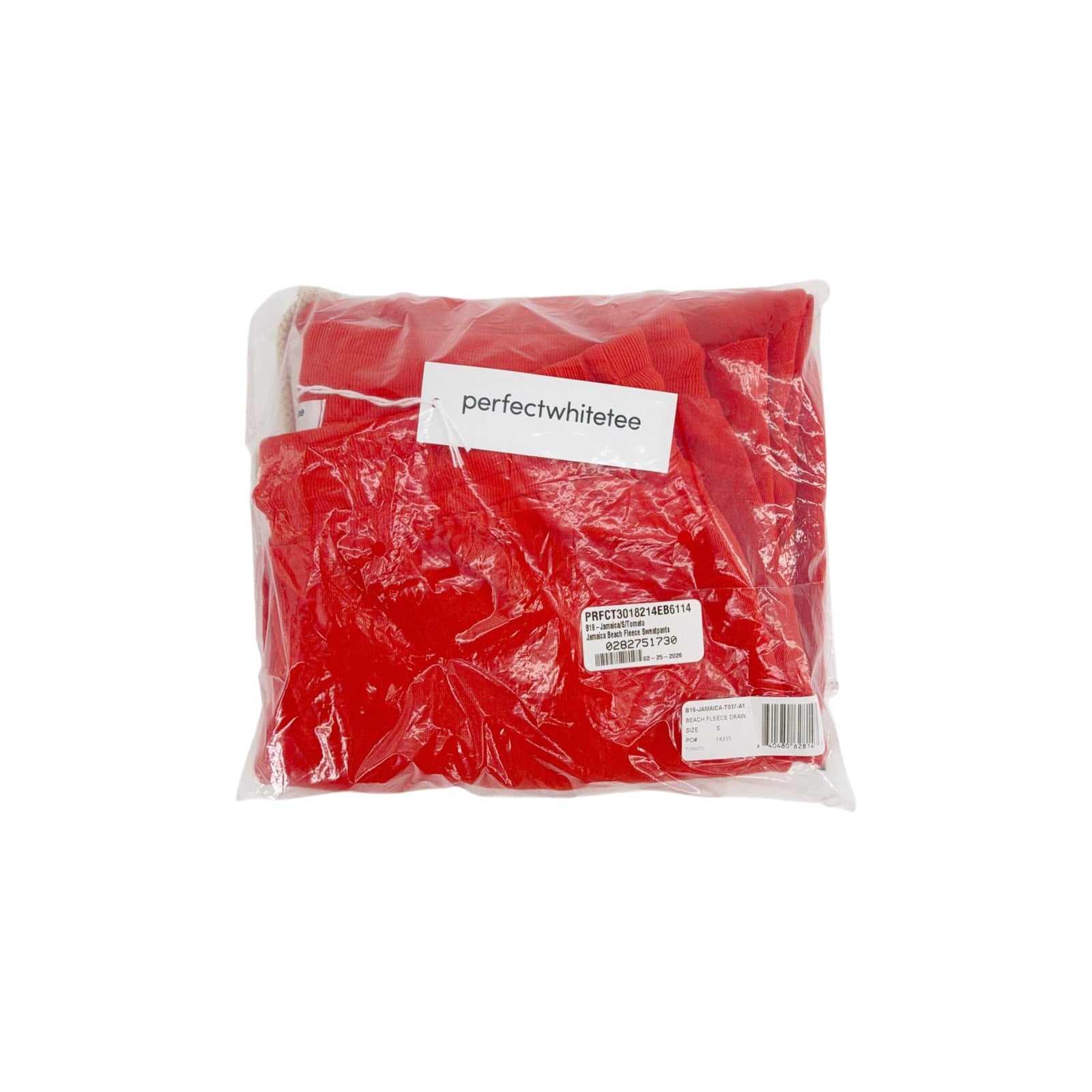 PERFECTWHITETEE Jamaica Beach Fleece Sweatpants in Tomato S perfectwhitetee