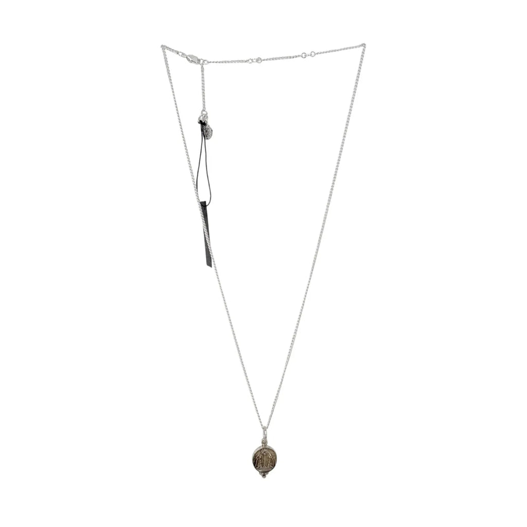 VIRGINS SAINTS & ANGELS VSA Piccolo Lucia Guardian Angels Charm Necklace Silver - flyKAMP