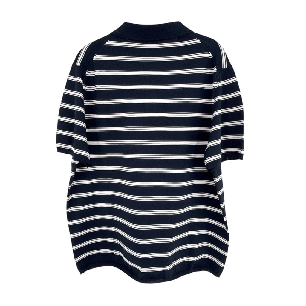 SANDRO Pablo Striped Polo in Fond Marine XXL - flyKAMP