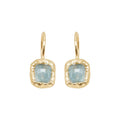 SILPADA Mediterra Natural Aquamarine Petite Drop Earrings in 14K Gold-Plated SS - flyKAMP