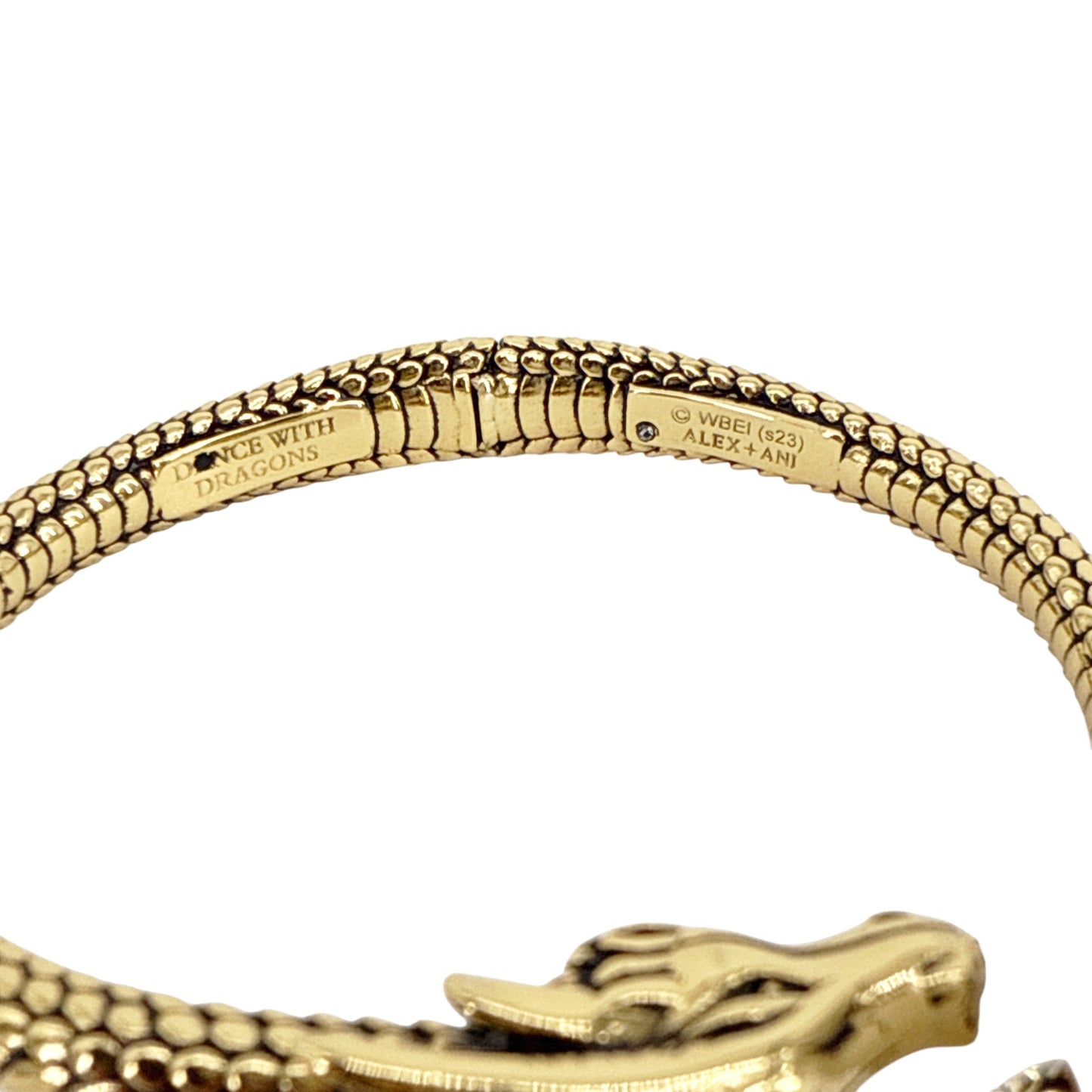 ALEX+ANI House of the Dragon™ Cuff Bracelet in Antiqued Gold