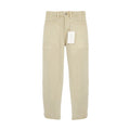 FLYING MONKEY Super High Rise Barrel Fit Jean in Vintage Beige 24 Mother