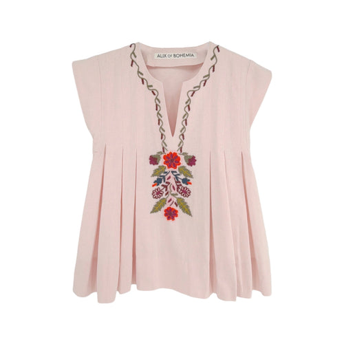 ALIX of BOHEMIA Nadine Heirloom Flora Top in Light Pink S Alix of Bohemia