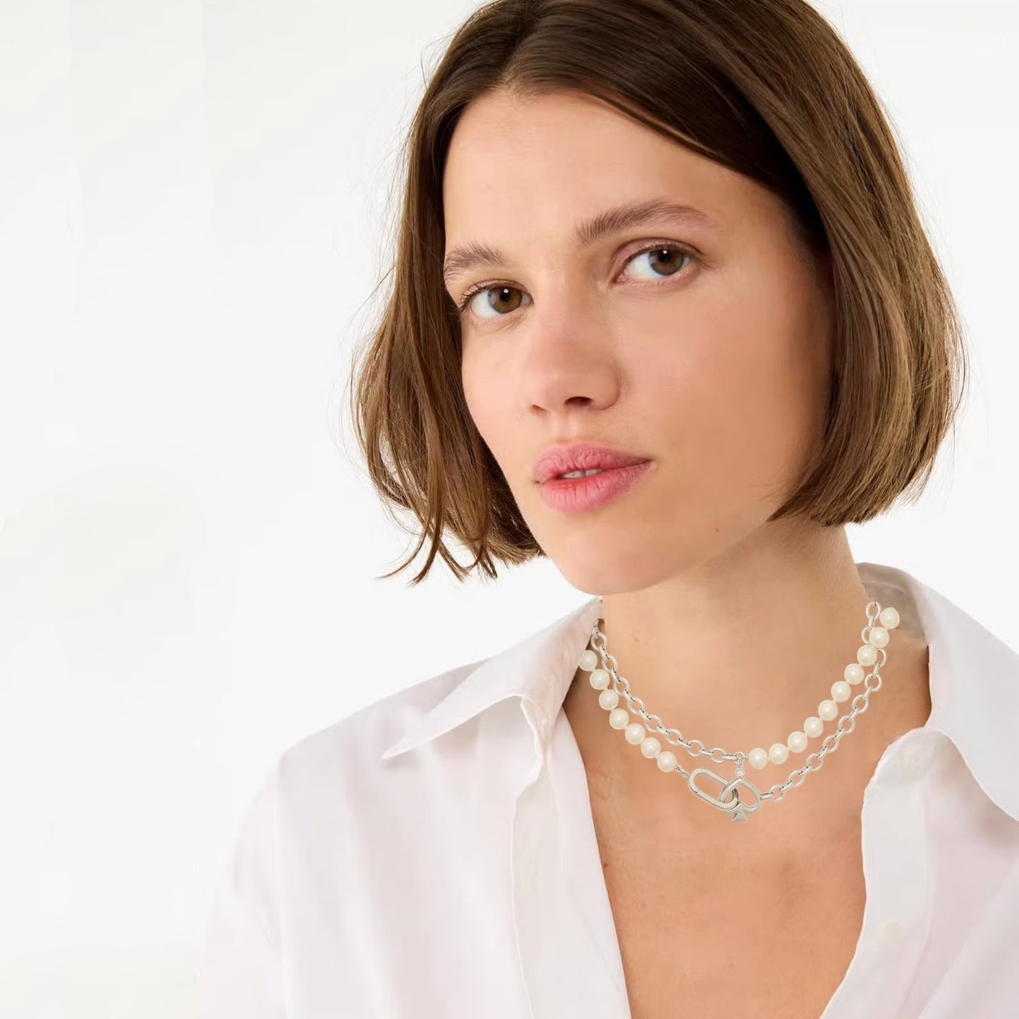 KATE SPADE New York Statement Spade Pearl Wrap Necklace