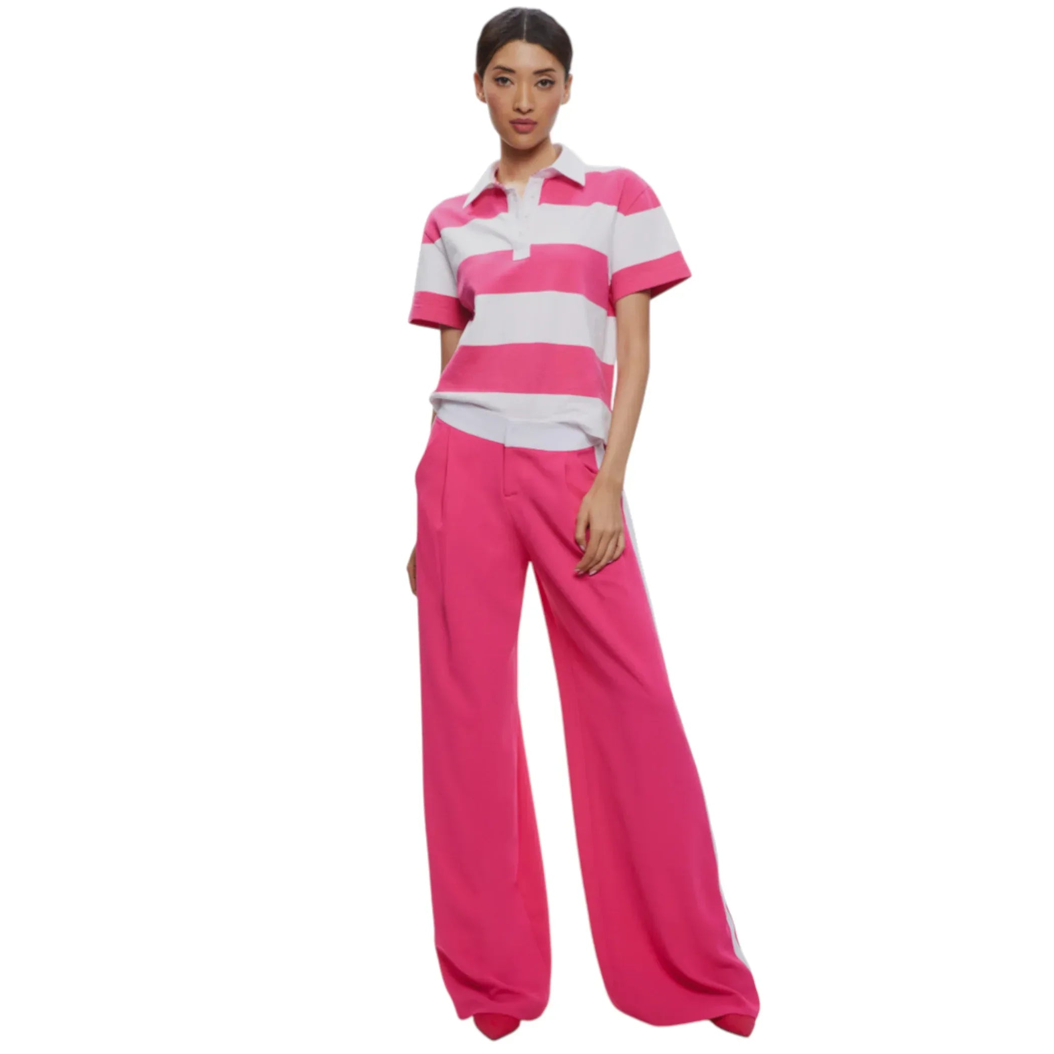 ALICE+OLIVIA Treva Boxy Polo Shirt S - flyKAMP