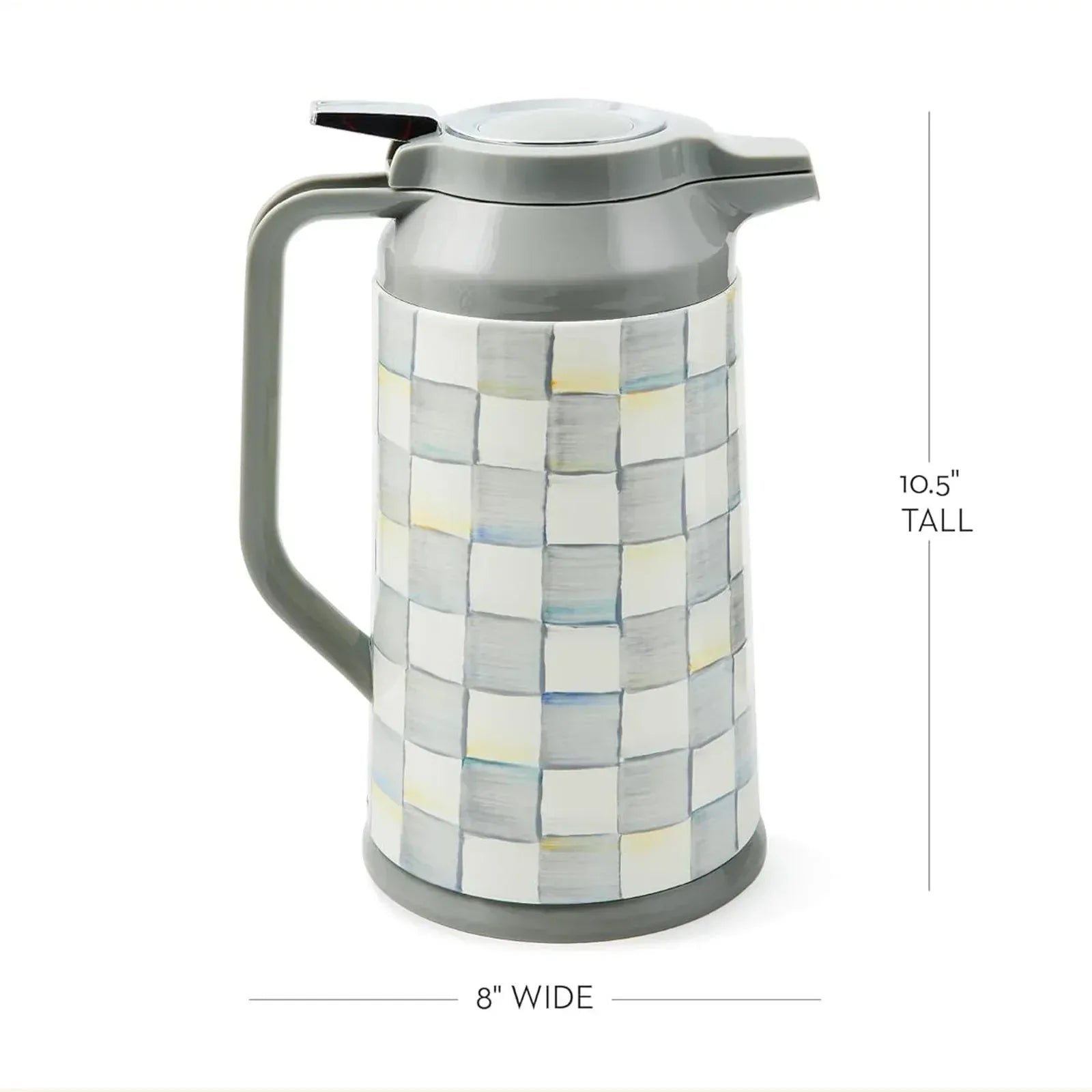 MACKENZIE-CHILDS Sterling Check Coffee Carafe in Sterling Check - flyKAMP