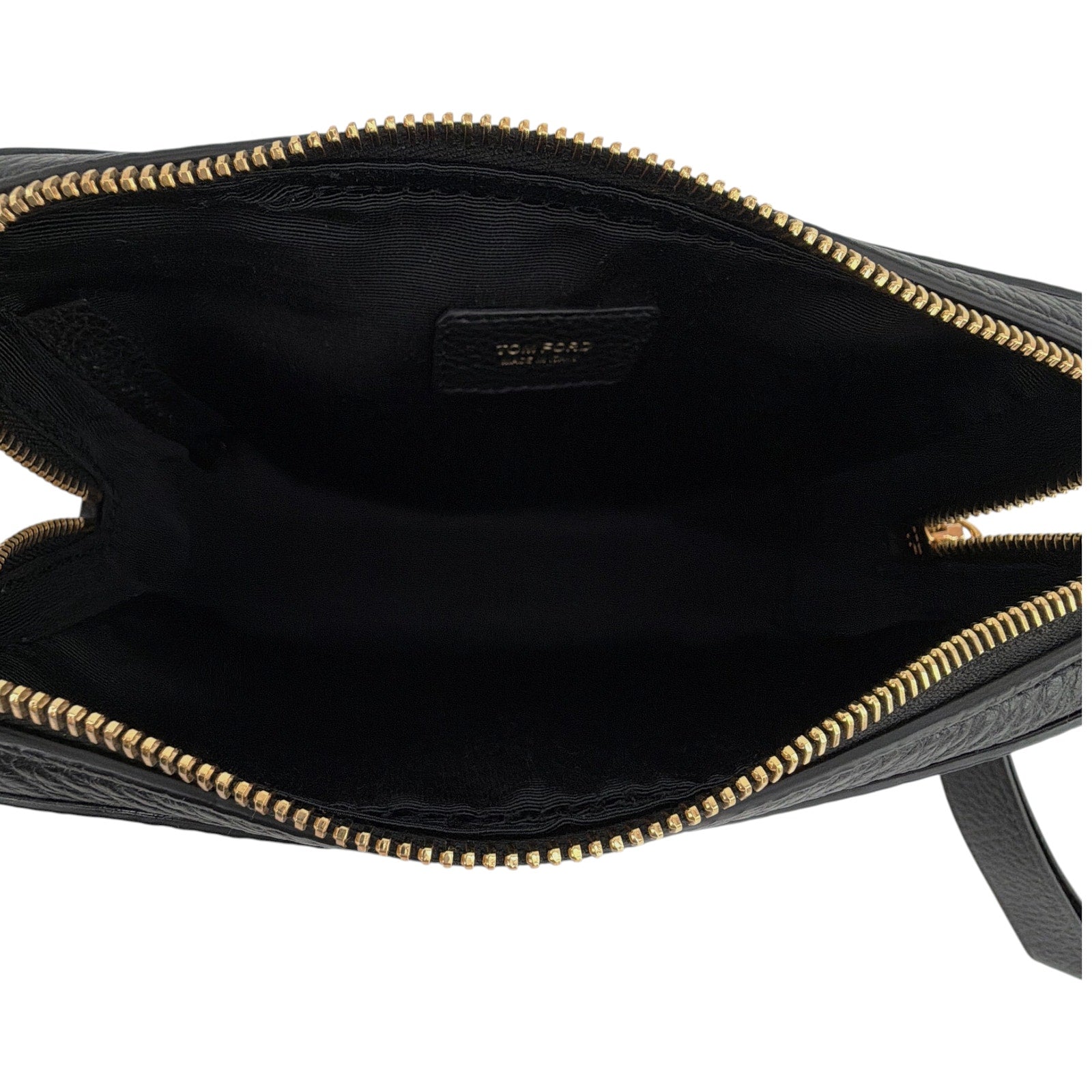 TOM FORD Medium Leather Cosmetics Case in Black Tom Ford