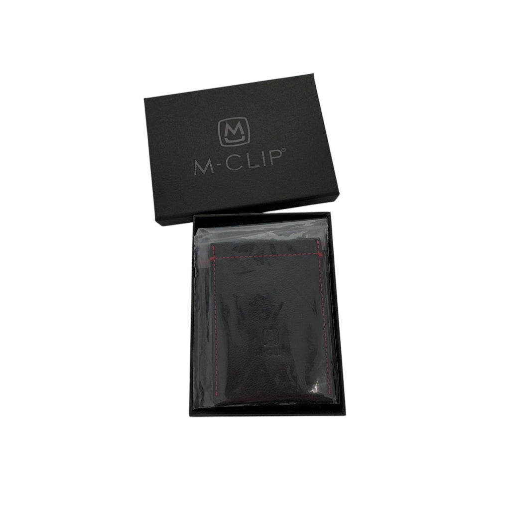 M-CLIP Leather RFID Case Black Vertical in Black M-Clip